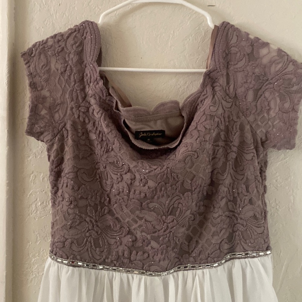 Sparkly brown and white dress. Size 15.